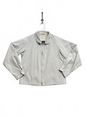 Vintage 80's 90's London Fog Light Grey Jacket with Zip Closure Canada Size 40R